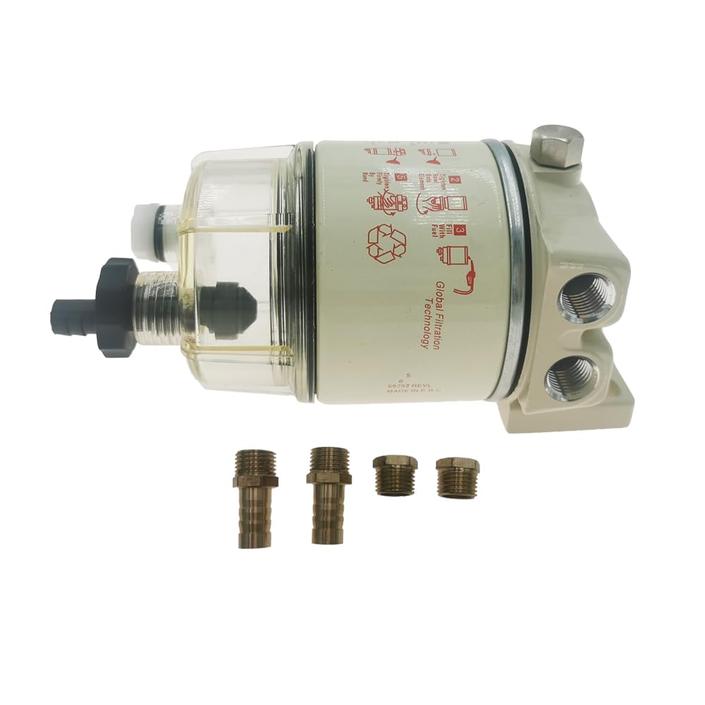 del separatore dell'olio Filtro separatore acqua carburante di ricambio R12P per camion con motore diesel per Racor Parker(R12P Part parts 1)