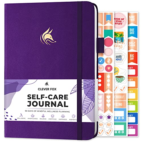 Clever Fox Self-Care Journal â€“ Wellness & Daily Reflection Notebook â€“ Mental Health & Personal Development Journal â€“ Self-Care, Meditation & Mood Journal for Women & Men â€“ A5 Size (Purple)