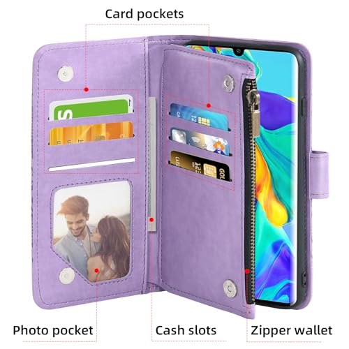 Coque Huawei P30 Pro fleur motif Hawaii étui cuir avec support