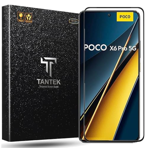 Image of TitanGuard Tempered Glass Screen Protector Guard for Xiaomi Poco X6 Pro /Poco F6-9H Hardness, Military Grade, Anti-Static, Easy Installation Kit - 1 PACK