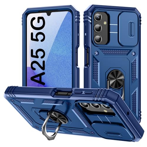 Coque rigide militaire résistante aux chocs pour Samsung A25 5G bleu