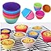 Produktbild PiniceCore 12 Stück Silikon-Runde Kuchen Kuchen-Liner Backschalen-Form Muffin Cup Mikrowelle Bakeware Gebäck Werkzeuge Küchenzubehör