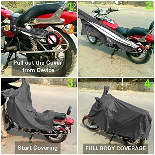 Image of BIKEBLAZER Semi-Automatic Full Body Bike Covers - Heavy Duty Device | Water Resistant | UV Safe | 100% Dust Proof | Anti-Theft & Scratch Proof Covers, Compatible with All Triumph Motorcycles BPK