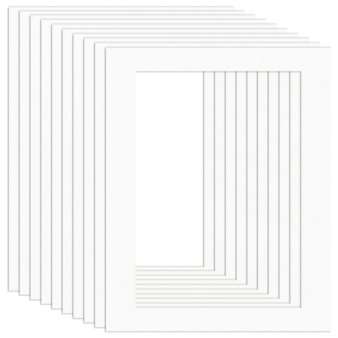 Procut Global 20x16" White Picture Mounts Board to Fit A3 Aperture Size - Photo Mount Card Ideal for Prints, Artwork, Crafts & Certificates - Sizes & Colors Available - Pack of 10 โ image 1