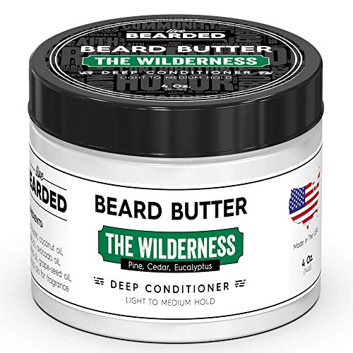 Live Bearded Pine, Cedar, Eucalyptus Beard Butter, The Wilderness All Natural Beard Butter 4 Fl Oz