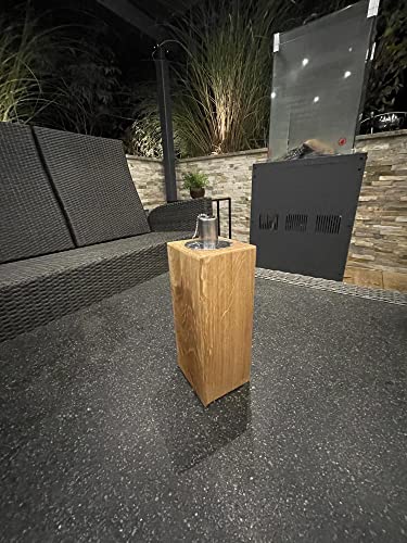 Gartenfackel aus Eiche - Nachfüllbar - Handarbeit -...