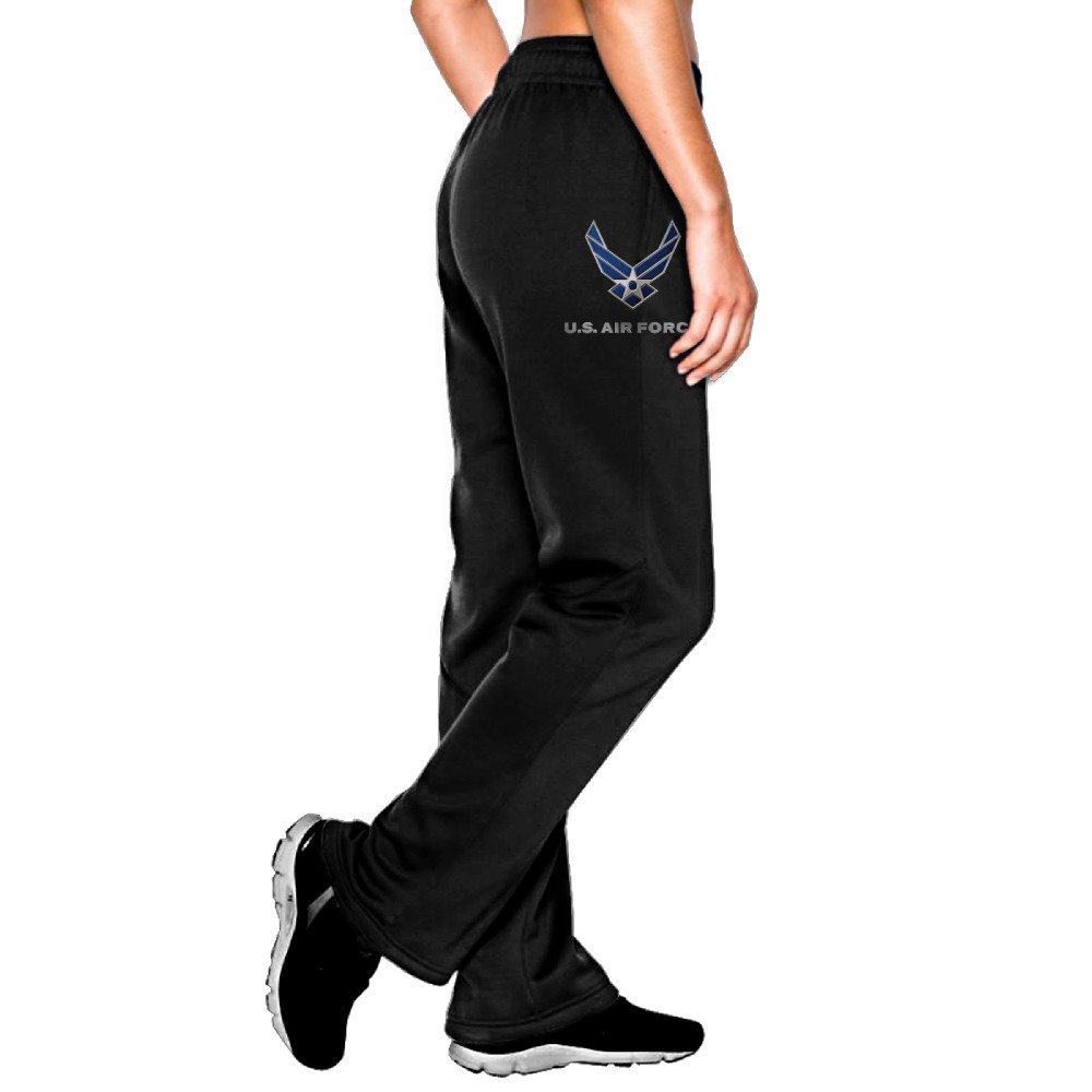 MEGGE Women's US Air Force Blue Elastic Jersey Pant Black