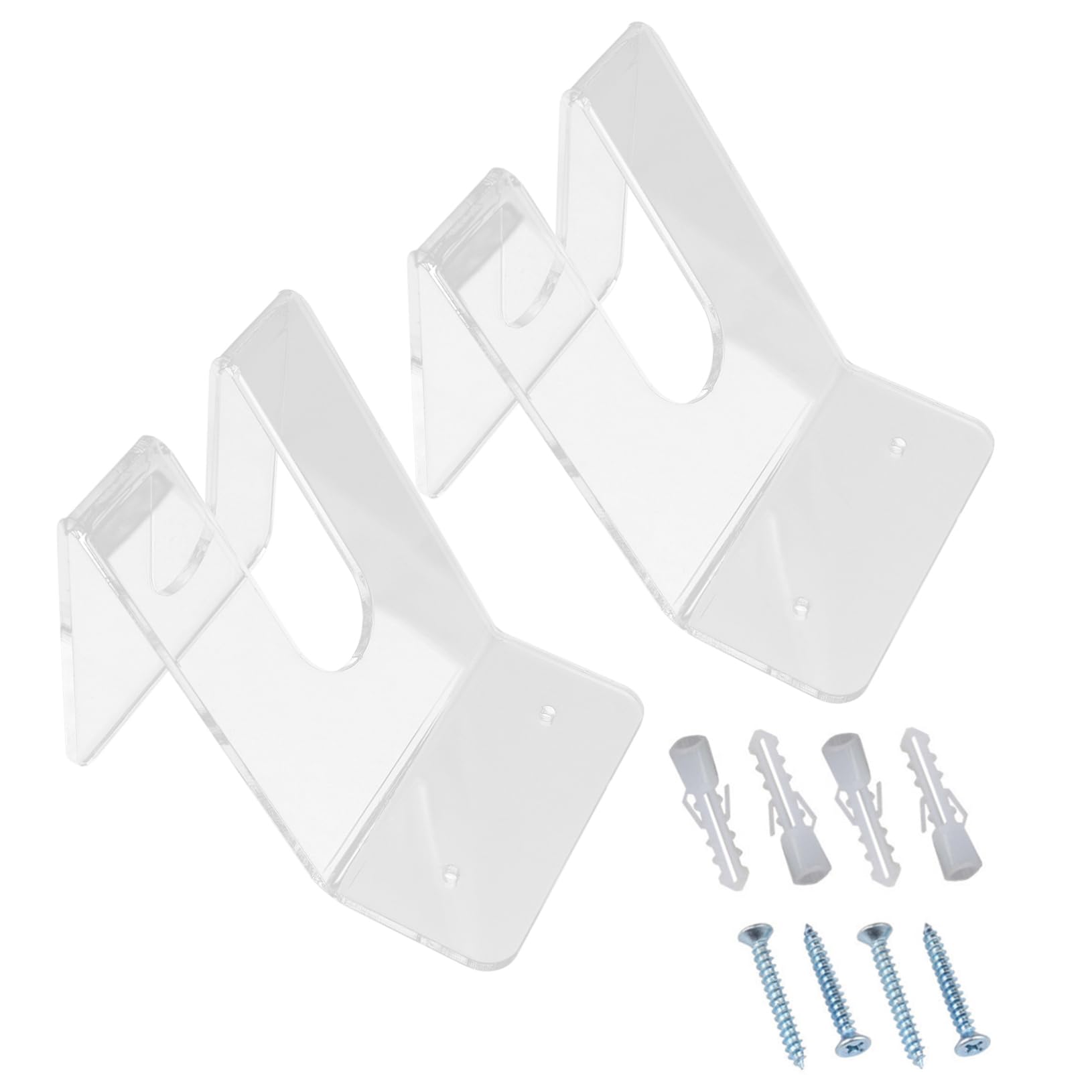 VANZACK 2-Pack Acrylic Surfboard Wall Mount Display Rack - Clear Wall Mounted Hanger for Long and Short Boards Stylish and Durable Surfboard Storage