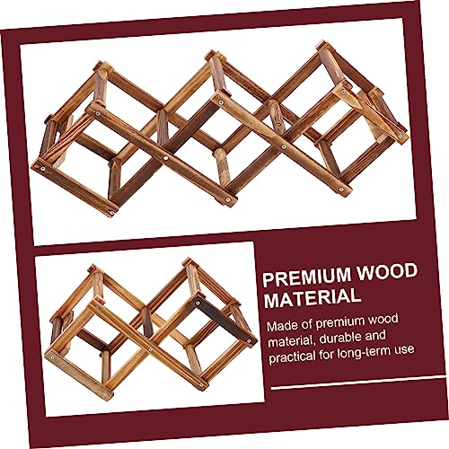 Soporte de botellas plegable de madera Unomor 2 pcs miniatura 6