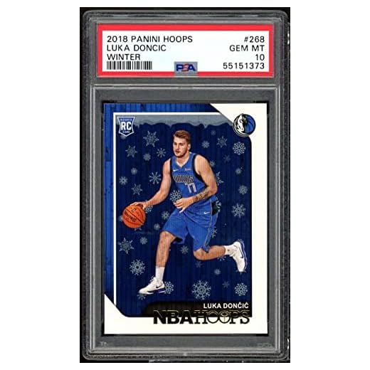 2018 Panini Hoops - Luka Doncic - Dallas Mavericks Basketball Rookie Card - GRADED PSA 10 GEM MINT - RC Card #268