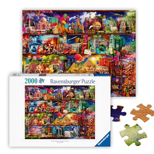 Ravensburger - World of Books - 2000 Piece Jigsaw Puzzle - Exciting Vision of The World's Exciting Destinations - Beautiful Imagery - Frameable - Premium Quality - Ideal Gift - Puzzles for Adults