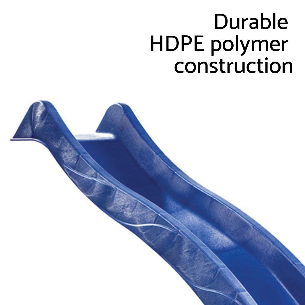 Blue Rabbit 6ft Wavy Playground Slide | Green HDPE Outdoor Kids Slide