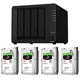 【NAS HDDセット】Synology DS918+ & Seagate HDD [4ベイ / HDD IronWolf-4TBx4台同梱 / クアッドコアCeleron 4GBメモリ搭載]