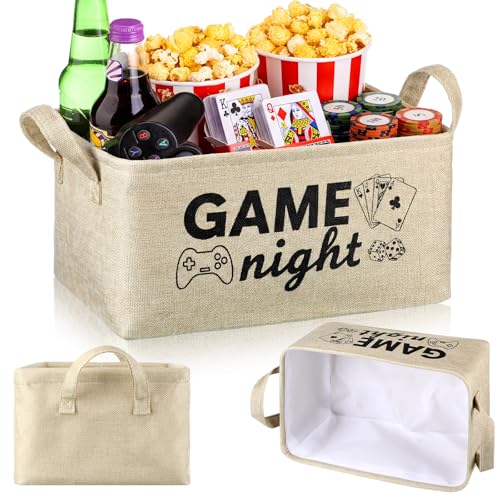 Gandeer Game Night Snack Tray Game Night Gift Basket Dice and Poker Design Reusable...