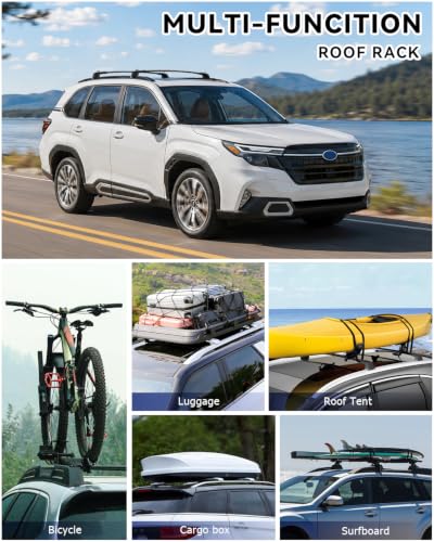 Image of 360Lbs Roof Rack Cross Bars Compatible with Subaru Forester Sport /Touring Hybrid 2025 2026, Heavy Duty Aluminum Roof Rails Crossbars Rooftop Luggage Racks Cargo Carrier