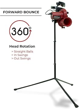 Heater Sports Slider Lite-Ball Cricket Bowling Machine with Automatic Ball Feeder. Note: The Slider Only Pitches Lite-Cricket Balls. Lite Cricket Balls Weight 1/2 The Weight of A Real Cricket Ball.