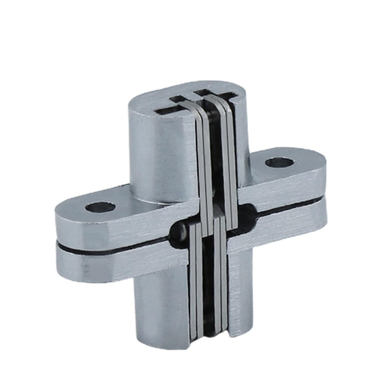Concealed Hinges 2pcs Concealed Hinge Folding Door Hinges Wooden 180 Degree Invisible Cross Stainless Steel Furniture Hardware for Furniture(13x45mm)