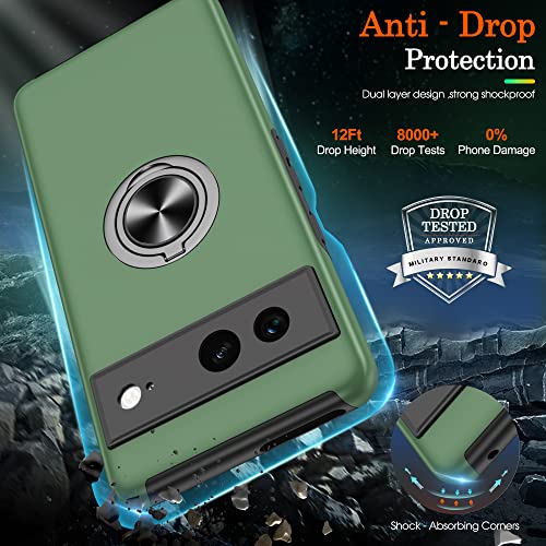 Coque de protection Google Pixel 7 antichoc couleur vert mat