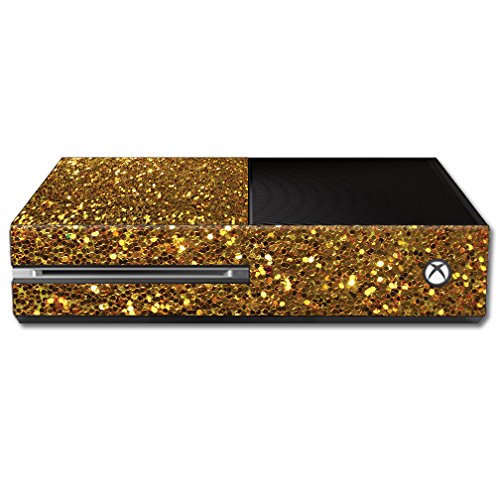 MightySkins Skin Compatible with Microsoft Xbox One - Gold Dazzle | Protective, Durable, and Unique Vinyl Decal wrap Cover | Easy to Apply, Remove, and Change Styles | Made in The USA