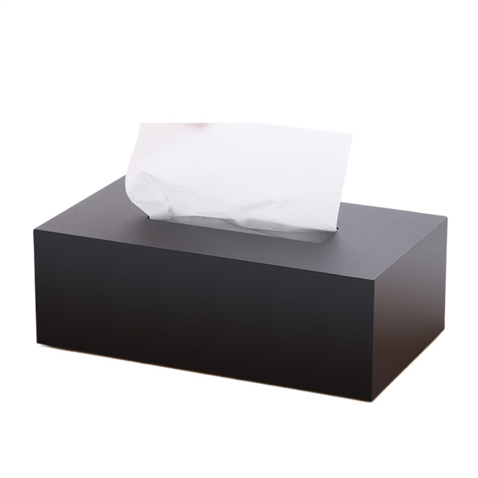 Pudełko chusteczek Szuflada na papier akrylowy, sala konferencyjna w salonie Minimalistyczna szuflada na papier, szuflada na czarne chusteczki Pudełka na papier (Size : L)