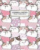Cornell Notes Notebook: Cute Pink Kitty Cat Large Cornell Note Paper Notebook - College Ruled Medium...