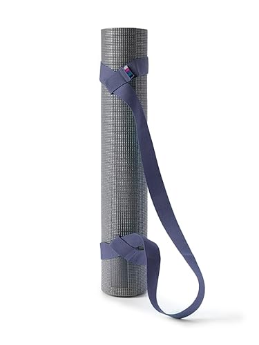 Yogamatters Organic Cotton Yoga Mat Strap Carrier and Yoga Exercise Belt in One (Navy Blue)