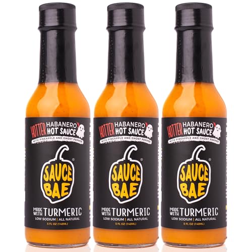 SAUCE BAE Hotter Habanero Hot Sauce - With Pineapple, Turmeric,