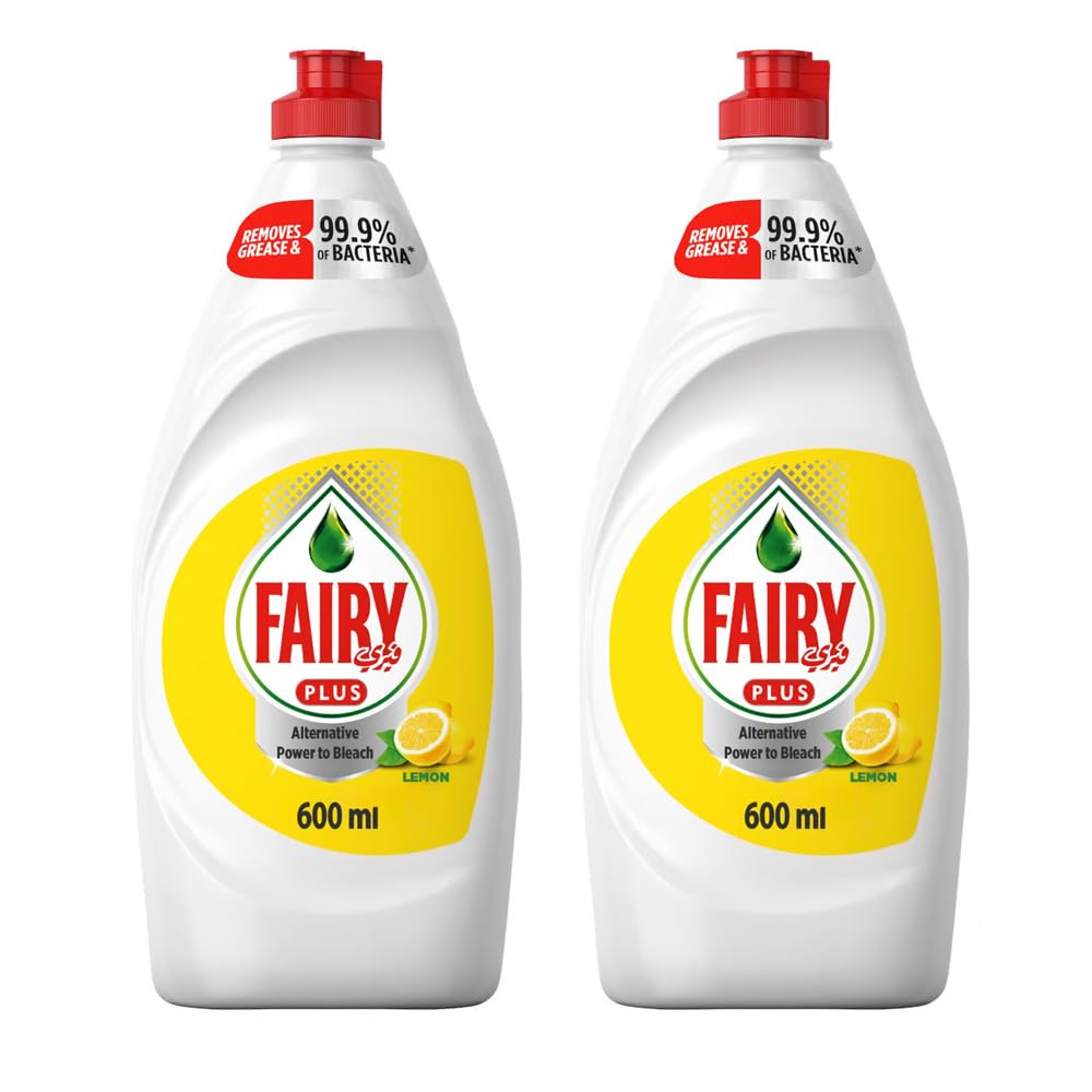 Fairy Plus Lemon Dish Washing Liquid Pack of 2 sets 600ml