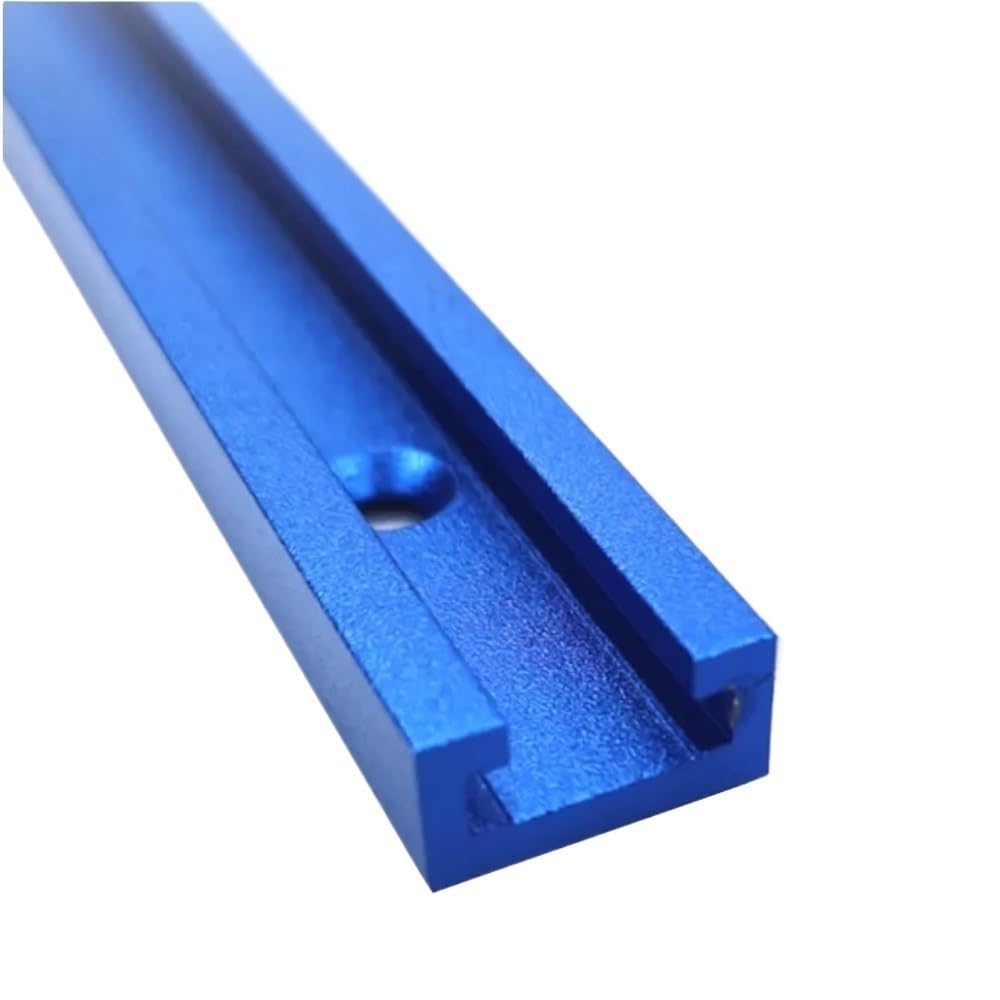 Aluminum T-Slot Bar 300-800MM Woodworking Chute Rail T-Track, Fixture Slot 19x9.5mm Aluminum Alloy Double T Track 1pc(Blue,400mm)