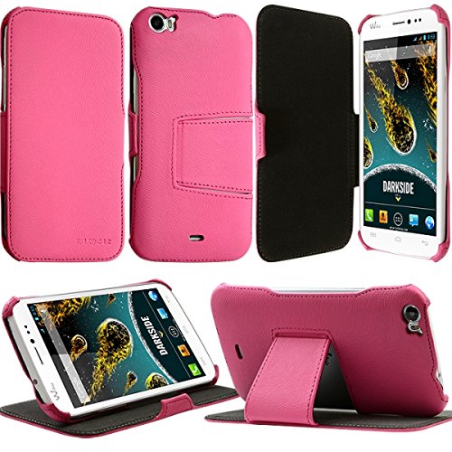 Seluxion - Coque Housse Etui à Rabat Latéral Fonction Support pour Wiko Darkside Couleur Rose