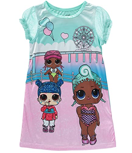 L.O.L. Surprise! Girls' Nightgown (8, Carnival/Mint)