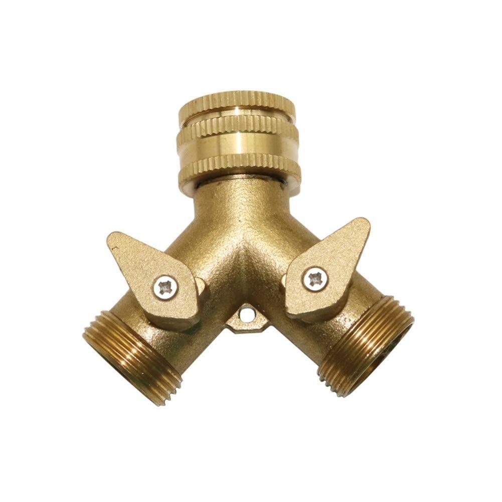 Conector de Manguera Y válvulas Herramientas agrícolas 1 Uds. Grifo de jardín Válvulas de 2 vías Manguera de riego Tuberías Divisores Accesorios de plomería Rosca Hembra de latón