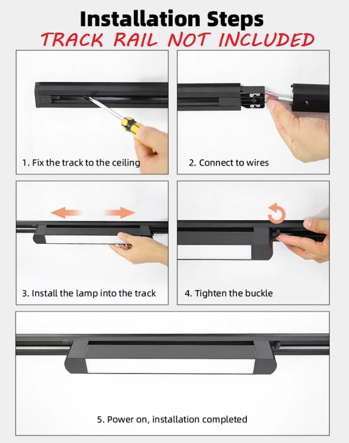Image of Mufasa 10 Watts Laser Black Body LED Track Light Spot Light /Focus Light for Showroom Display Racks Indoor Ceiling Home Office | Track Rail NOT Included | (Natural White)