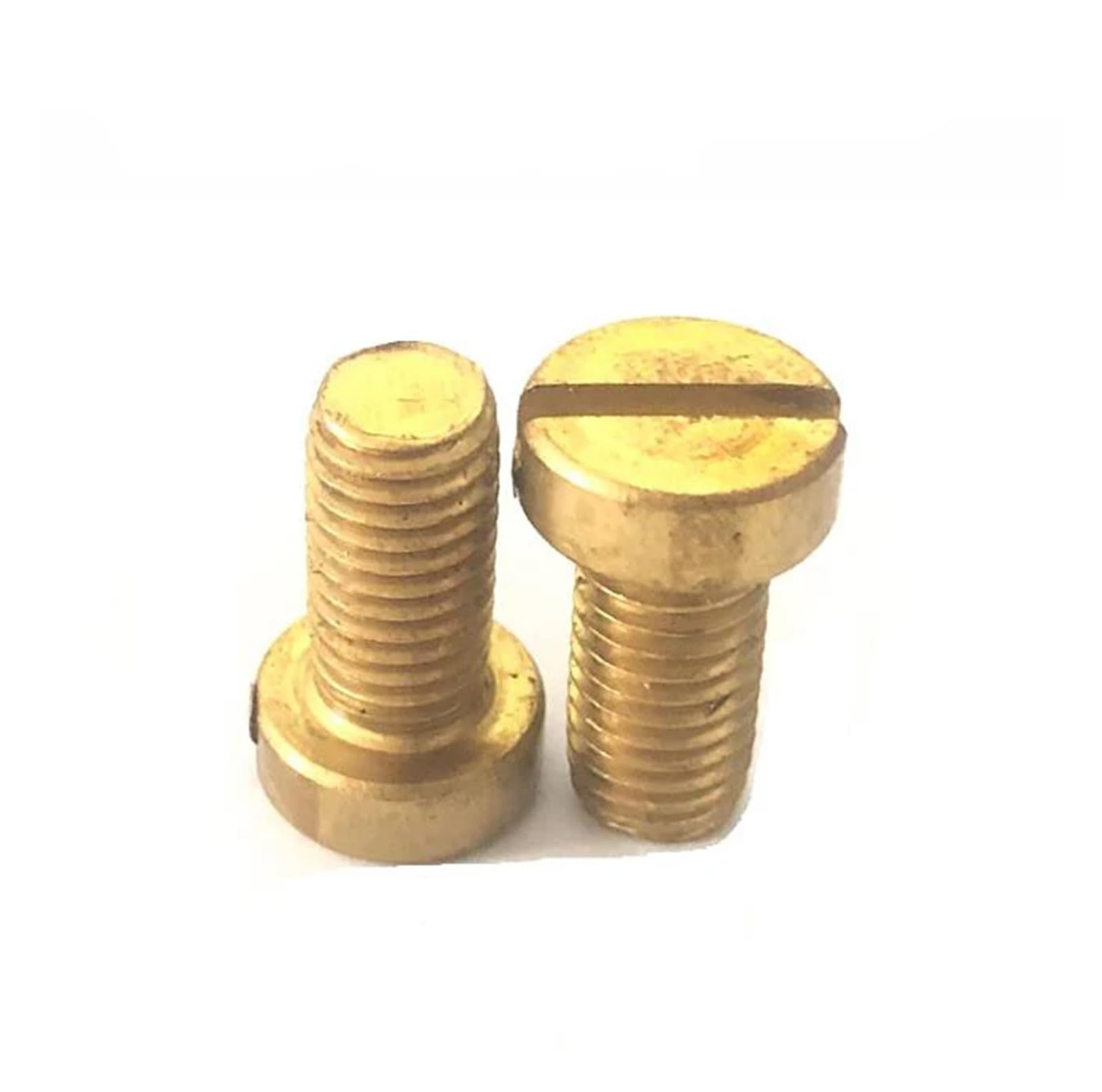Tornillos ranurados de latón puro de tamaño 16/20/25/30 mm, tornillos de cabeza cilíndrica redonda, tornillos largos de paso completo macho(25MM_M10)