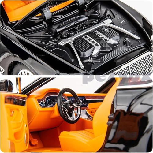 Image of Compatible for 1 /24 Bentley Continental GT Model Car Alloy Diecast Toy Car Collectible Pull Back Toy Vehicles with Sound and Light Door Can Be Opened for Girls Boys Gift (Black)