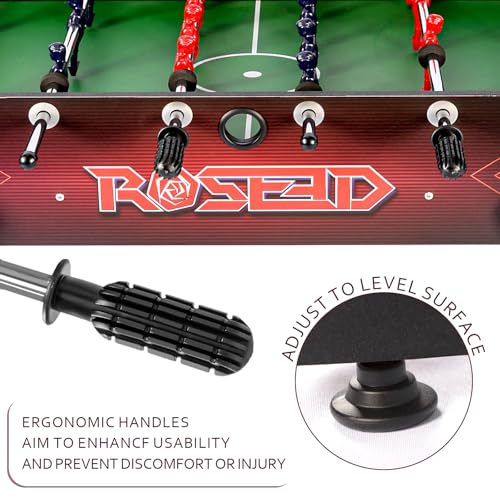 121,9 cm großer Kickertisch, Fußball-Spieltisch mit Fußbällen für Spielzimmer, Erwachsene, Kinder, Familie – Bild 3