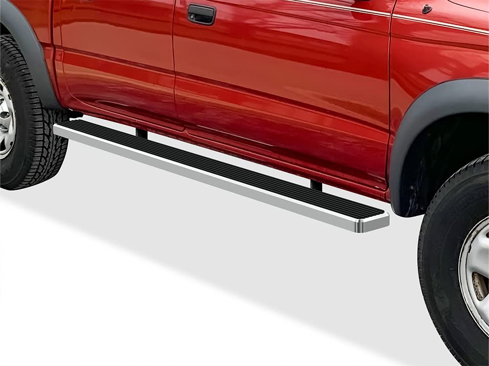 APS (304 Stainless Steel Polished Silver 6 inches Running Boards Side Bars Side Steps Compatible with Toyota Tacoma 2001-2004 Double Crew Cab