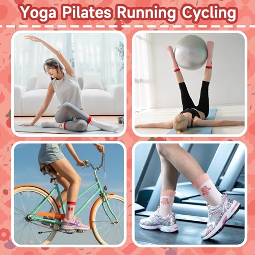 Image of Pilates Grip Yoga Socks for Women Cute Non Slip Socks | Cute Non Slip Socks, Athletic Grippy Sock, Barre Ballet Fitness Workout