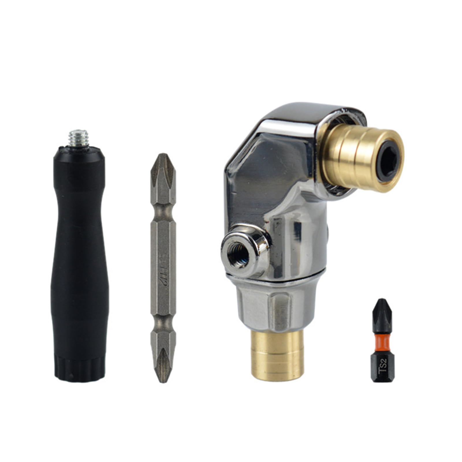 Newft Practical 90 Degree Right Angles Drill Adapter General Extension Bit Set For Tight Space And Hard To Reach Areas General Angles Extension Bit
