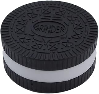 Herb Grinder - Large Tobacco Plastic Herb Grinder - Novelty Biscuit Cookie Grinder with Sharp Teeth & Non-Stick Grind