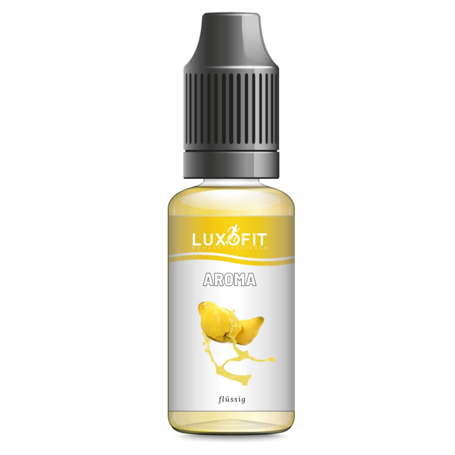Luxofit Quitten Aroma flüssig, Aromen für Getränke und Lebensmittel, Geschmacksveredelung in der Küche und Gastro, Aromatisieren ohne Allergene, Made in Germany, GMO-Frei (1 L)