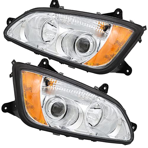 CZFJ Headlights Assembly for Kenworth T660 T600 T370 T270 T170 T470 T440,Passenger & Driver Side