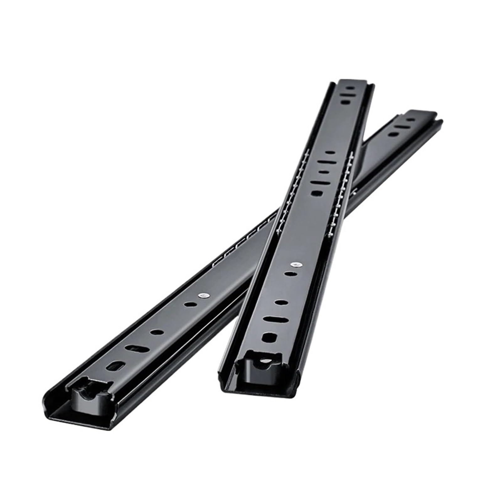 Jvnalwnkv One Color Cabinet Drawer Slide Rail，Stainless Steel Rail, Side Mount Ball Bearing Rails 8-20Inch Cold Rolled Two-Section Slides