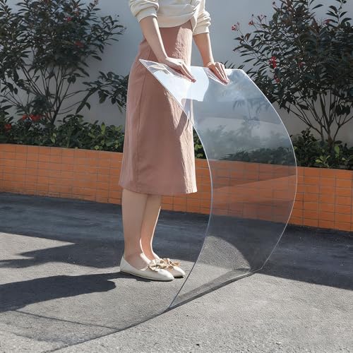 Hoixin ポリカーボネート屋根シート 窓ドアキャノピー 軽量透明アクリル板 防雨 防雪 紫外線防止 PC耐久ボード 耐衝撃性 防雨断熱材 屋外温室カバー 屋外での長期使用に適しています(透明厚さ1.5mm,100x100cm)