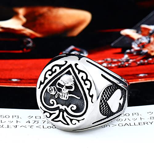 Image of Death Skull Ring for Men Stainless Steel Jewelry Biker Rings Scary Death Ring Skull for Gifts