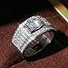 Square Cut Simulation 5A Moissanite Engagement Ring 925 Sterling Silver CZ Ring Men's Ring Fashion Domineering Business Men's Wedding Ring Inlaid Zircon Ring CZC012 (10)