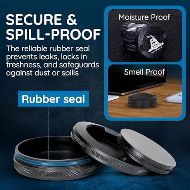 Premium Pouch Container | Metal Can | Moisture & Odor Proof Snus Can | Pouch Accessories