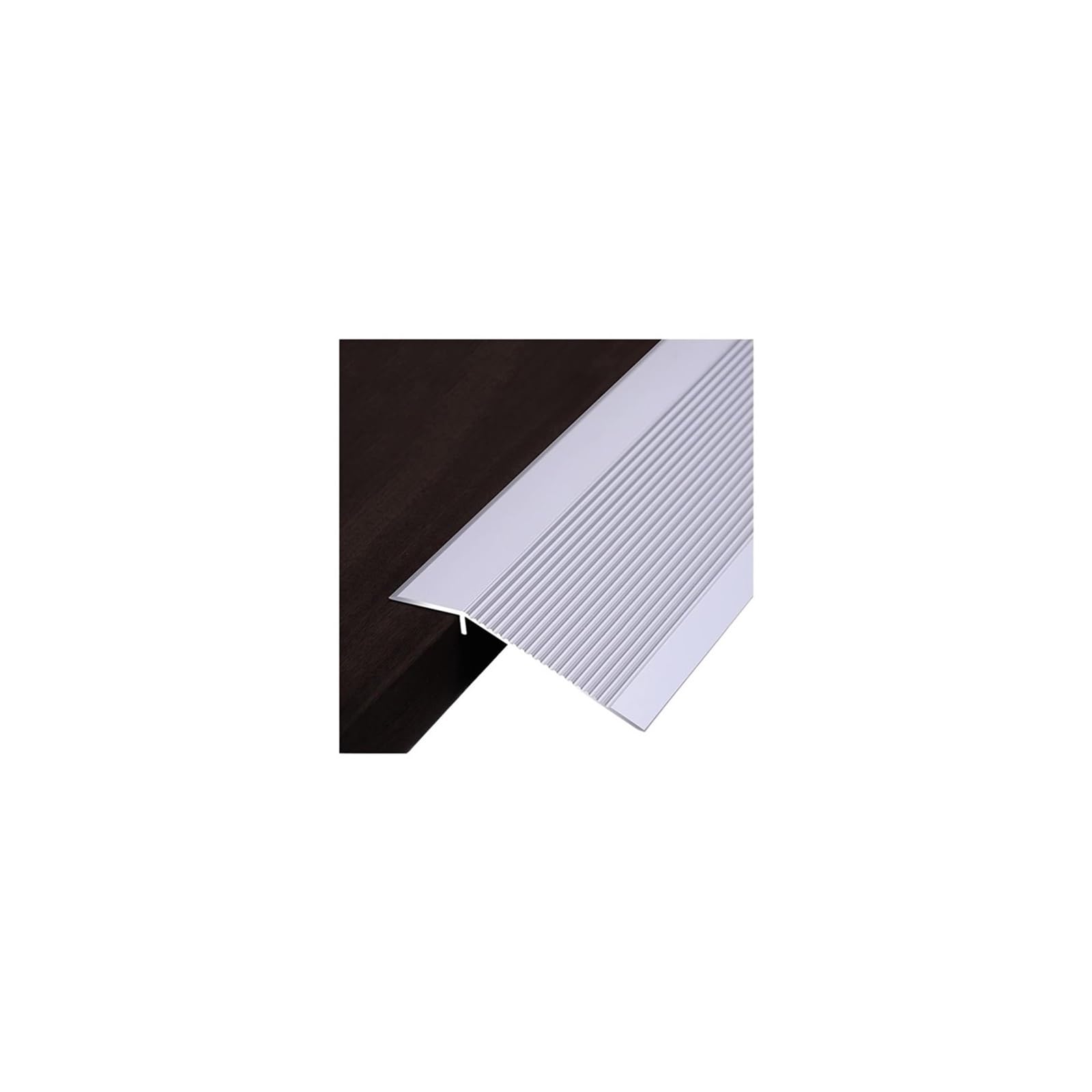 Floor Transition Strips, Multicolor Aluminum Alloy Door Threshold Transition Strip for Uneven Floor(Silver)
