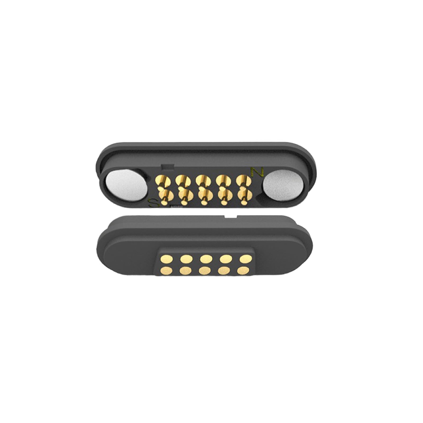 1 Pair 2/3/4/5/6/7/8/9/10/12Pin Magnetic Pogo Pin Connector, Male+Female Spring Loaded Pogopin Connector DC Power Charge Probe Socket (10Pin)
