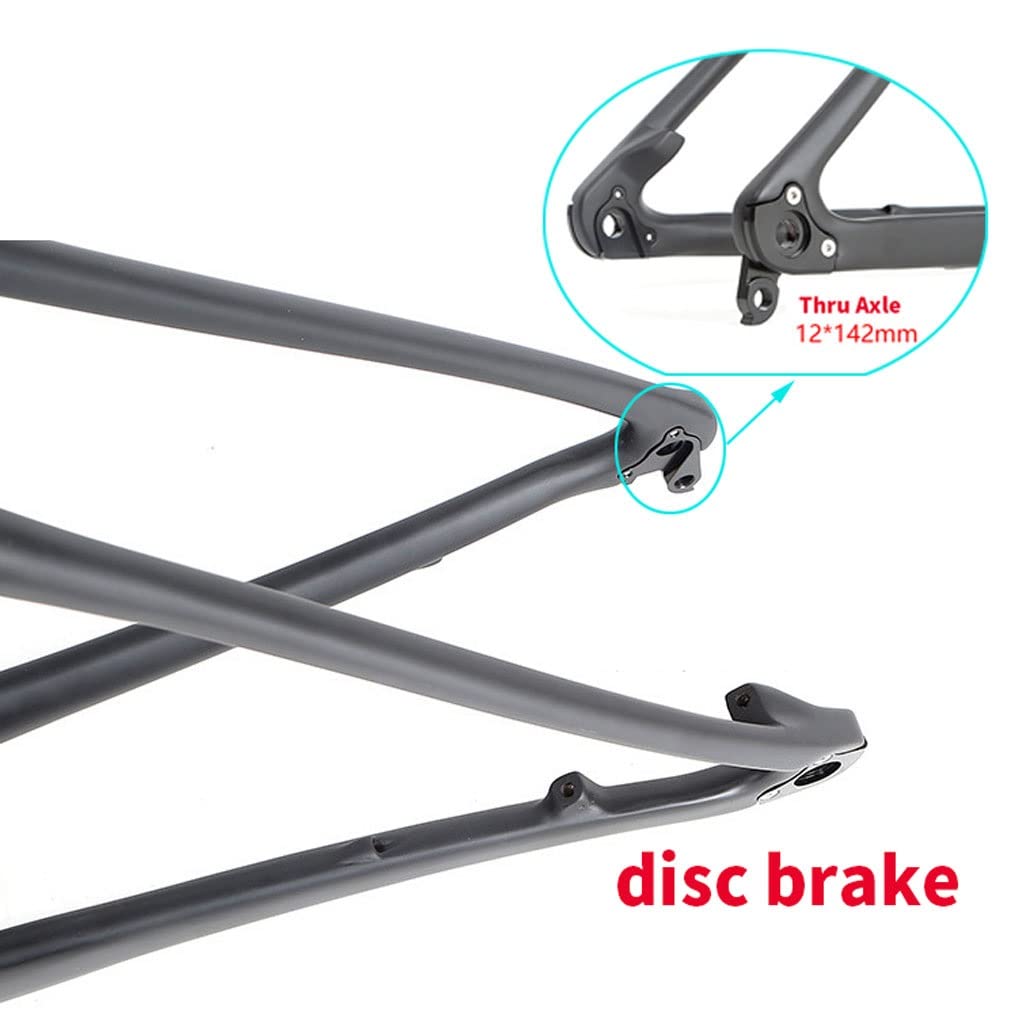 27.5er 29er Bike Frame Carbon Fiber Hardtail Mountain Bike Frame 15''/17''/19'' Disc Brake Frame Thru Axle 12 * 142mm Routing Internal XC AM(Matte Black,29 * 17'')